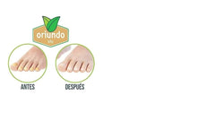 Oriundo Natural Life application close-up demonstrates careful nail treatment in progress.
