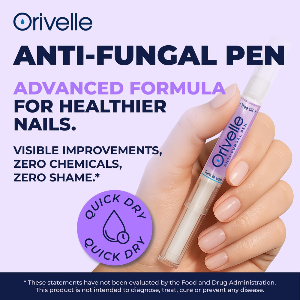 Orivelle Tea Tree Oil Nail Solution nourishes nails with a refreshing scent.