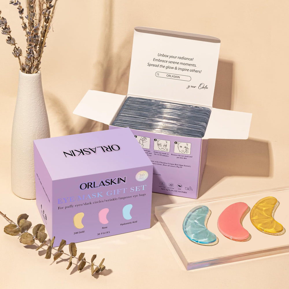 ORLASKIN 24K gold yellow patches help moisturize and brighten the under-eye area.