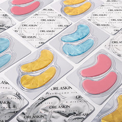 ORLASKIN hyaluronic acid blue patches provide deep hydration under the eyes.