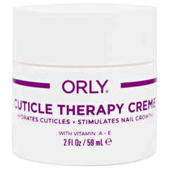 Orly Cuticle Therapy Cream 2oz bottle applying to cuticles for deep hydration and nail care.