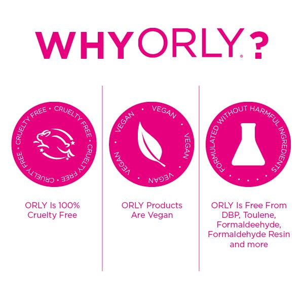 Orly Kiss Me I'm Kind, aplicador incluido, aplicación suave y rápida