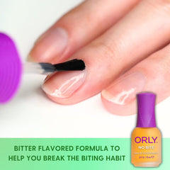 ORLY No Bite brush-application delivers quick, even coverage on nails