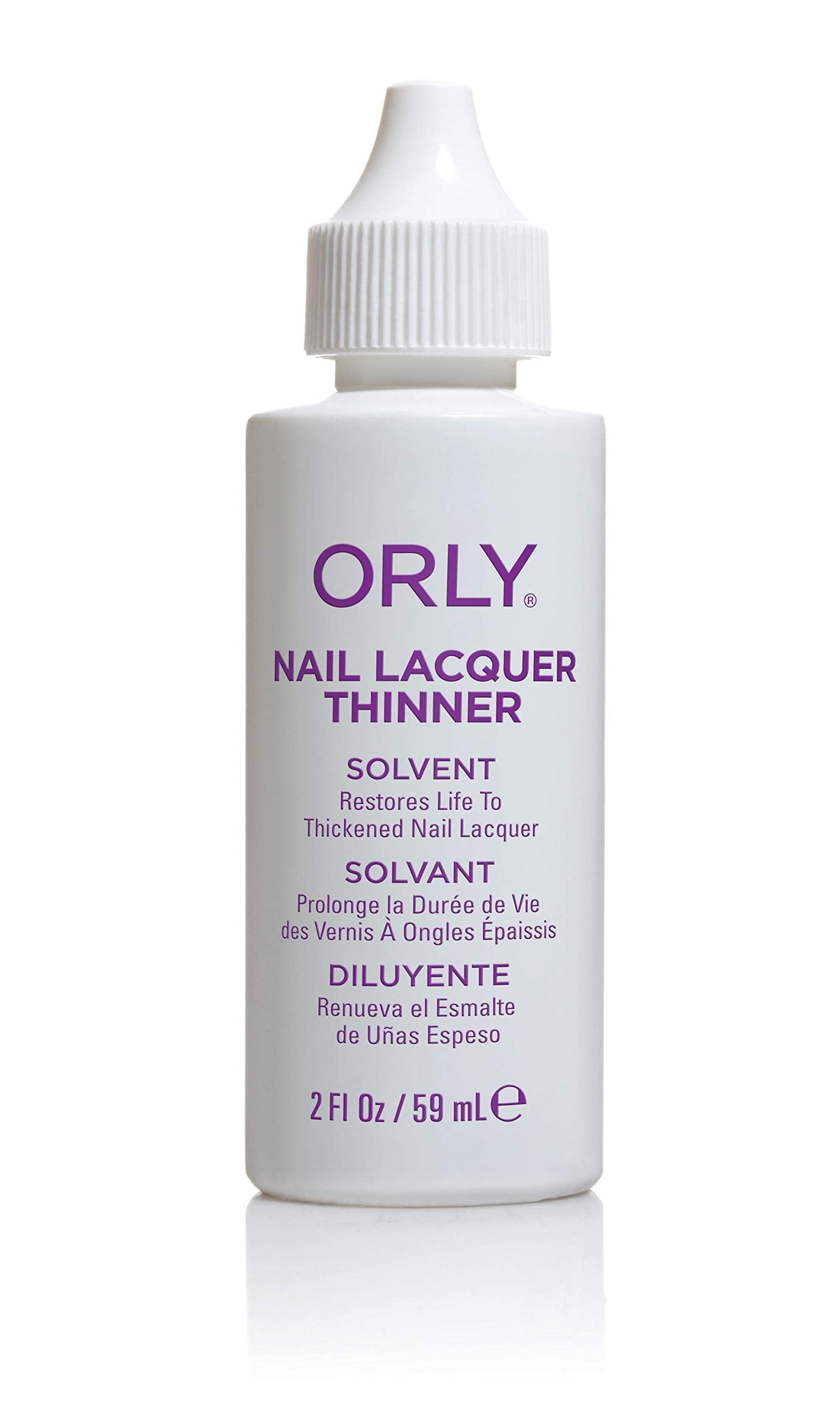 Orly Polish Thinner bottle with built-in dropper restores polish texture for easy application