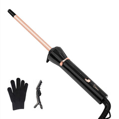 Ornanfull 3-8 inch curling wand with 9mm barrel for tight spiral curls.