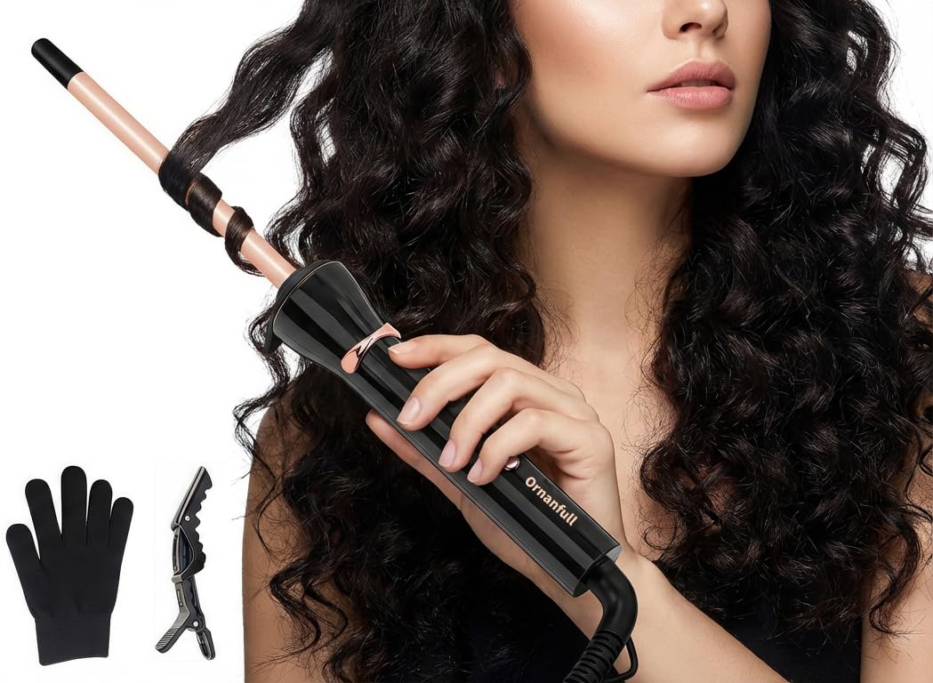 Ornanfull clips included to secure hair during curling.