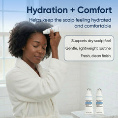 Orrenaturals Hair Revival Ampoule on scalp demonstrates precise application technique.