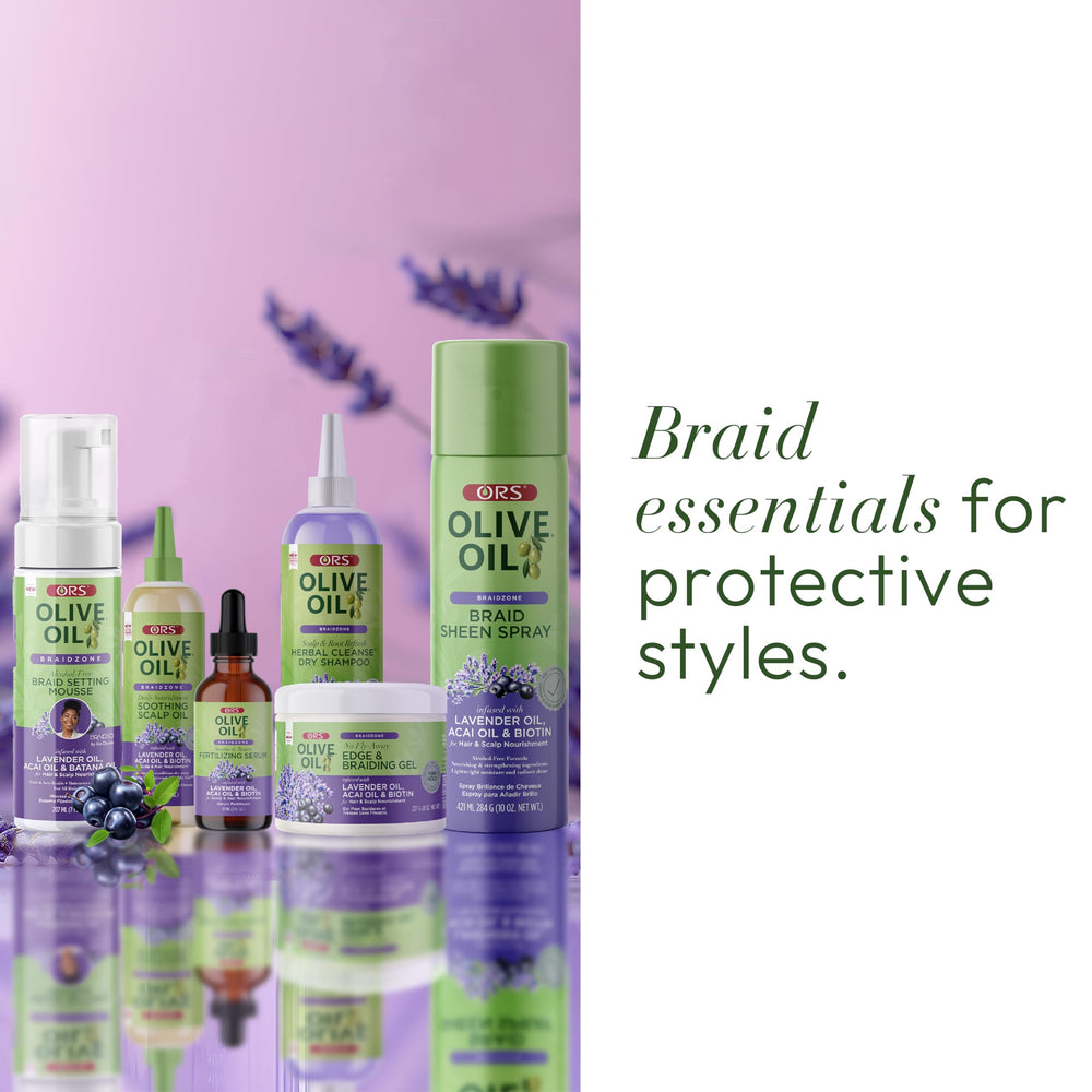 ORS Braidzone Mousse ideal para estilos protectores y retoques rápidos.