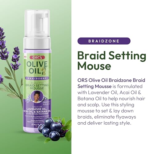 ORS Braidzone Mousse: textura ligera para definir trenzas sin apelmazarlas.