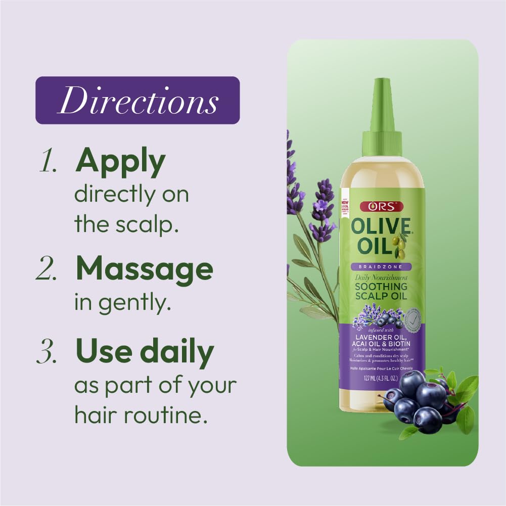 Model hair with a subtle shine from ORS Braidzone oil
