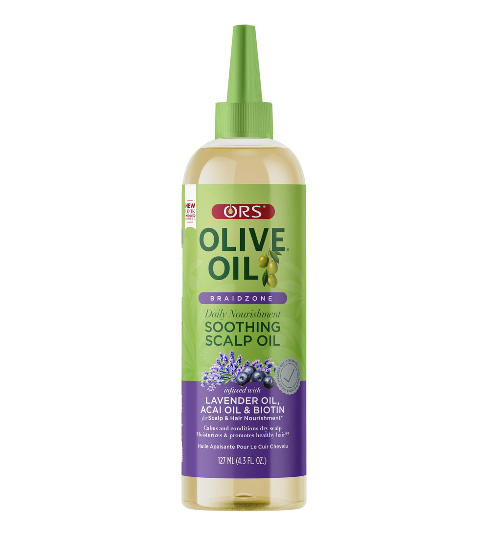 ORS Braidzone scalp oil bottle with lavender for soothing hydration