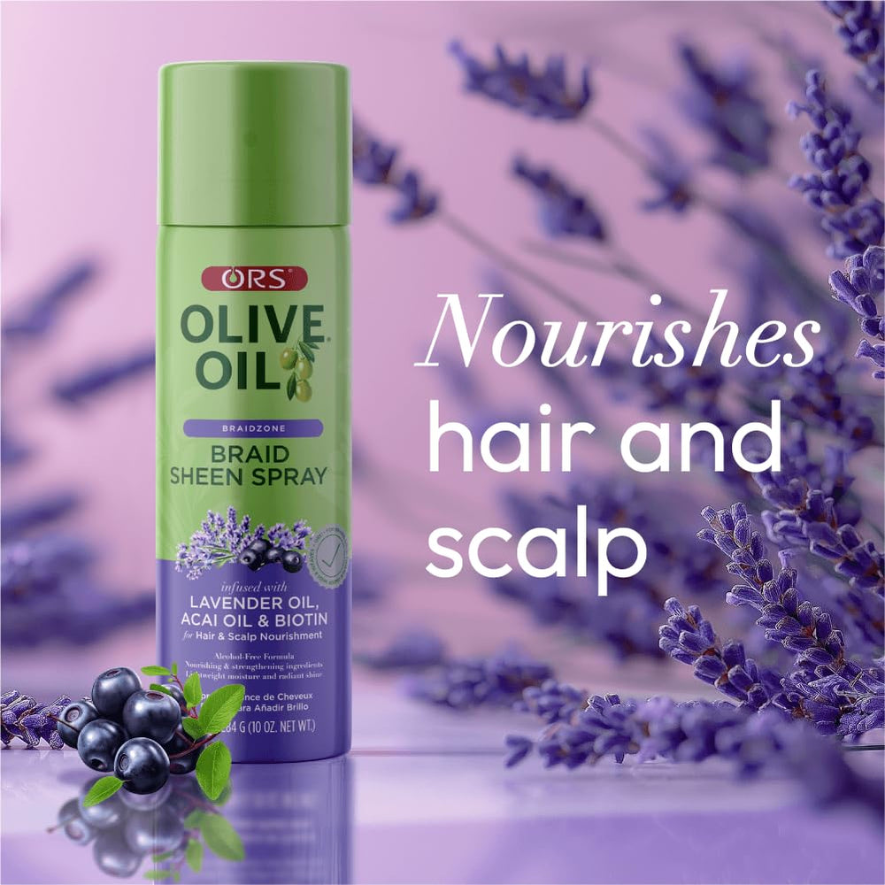 ORS Brillo natural y hidratación rápida para trenzas.