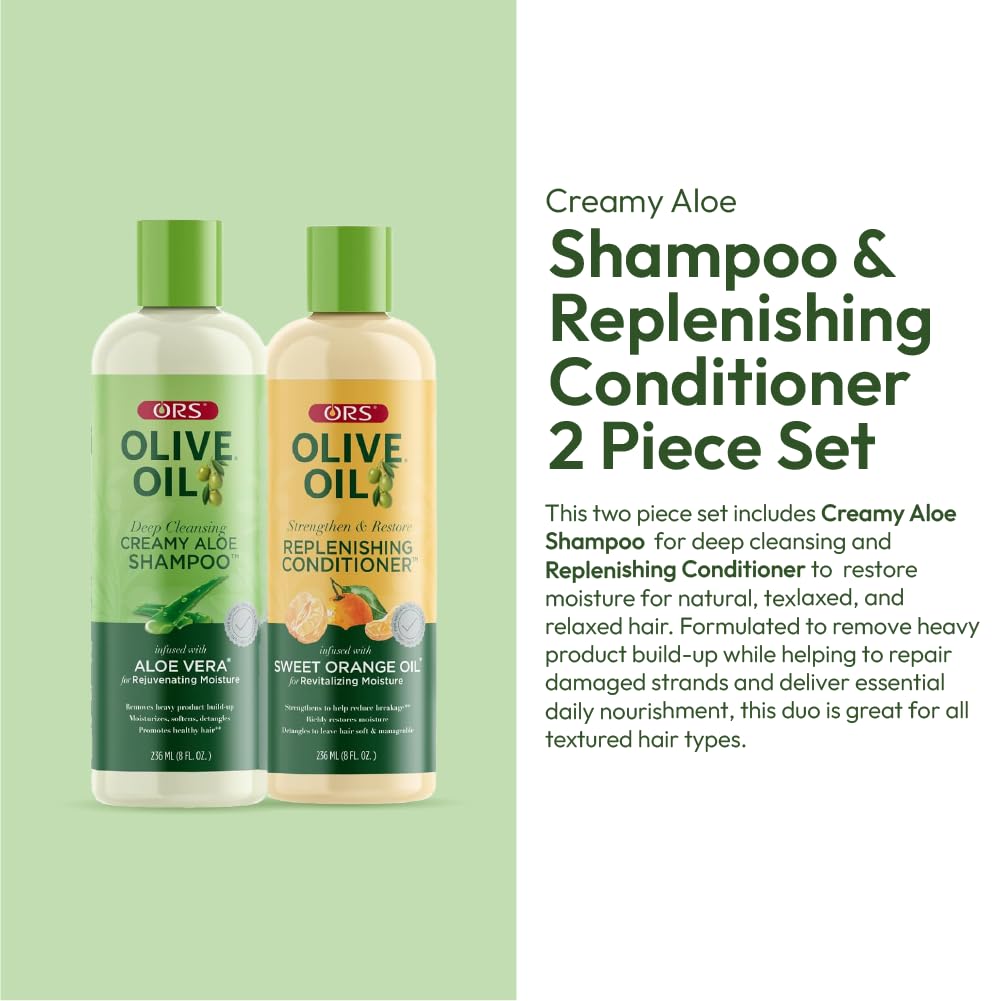 ORS champú limpieza profunda aloe aceite oliva para todo tipo de cabello