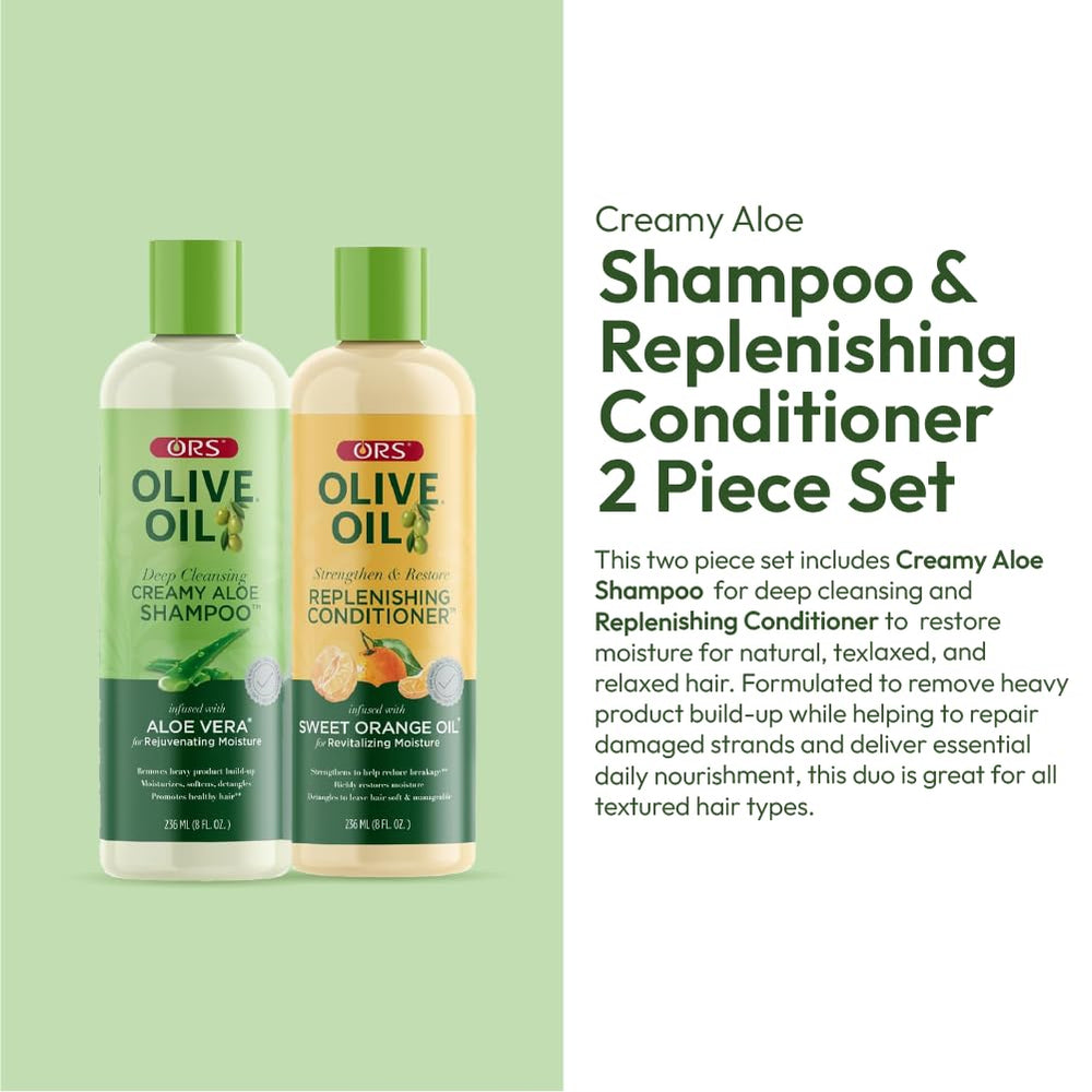 ORS champú limpieza profunda aloe aceite oliva para todo tipo de cabello
