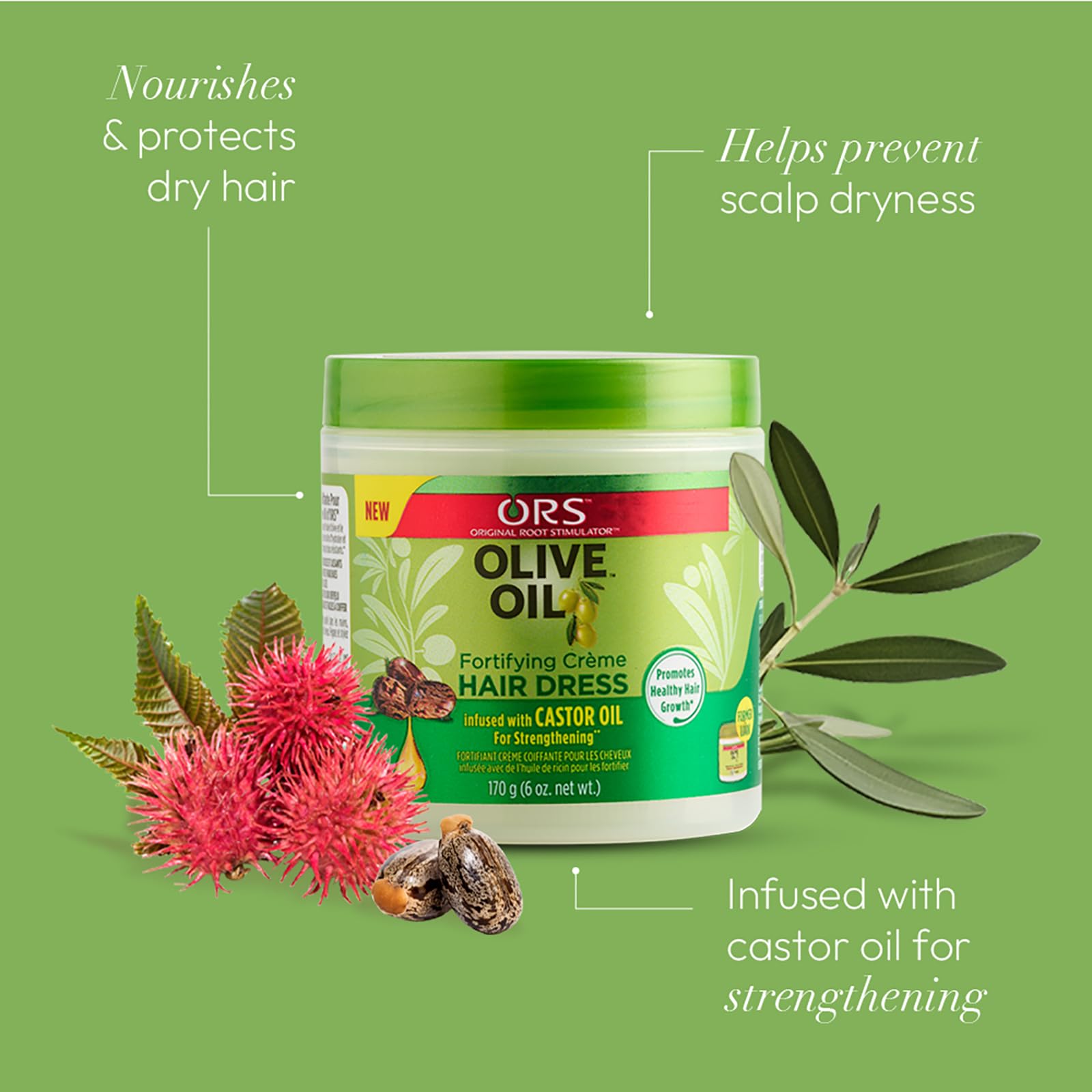 Cabello con brillo suave y sedoso tras usar ORS Crema de oliva y ricino