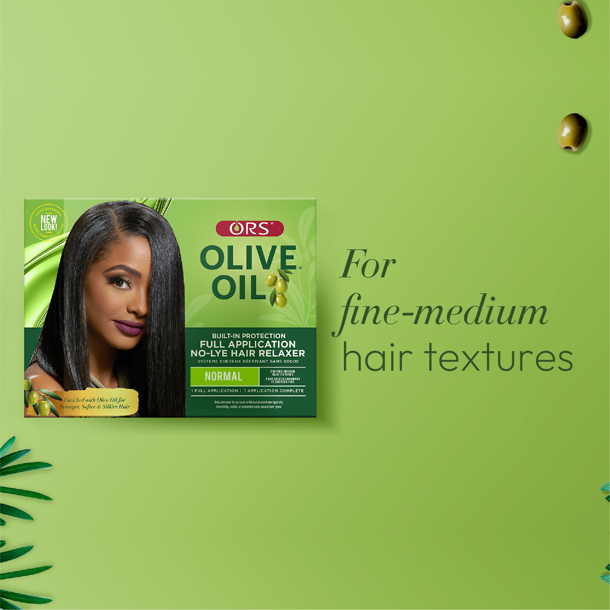 ORS Finished hair appears shiny and smooth after processing.