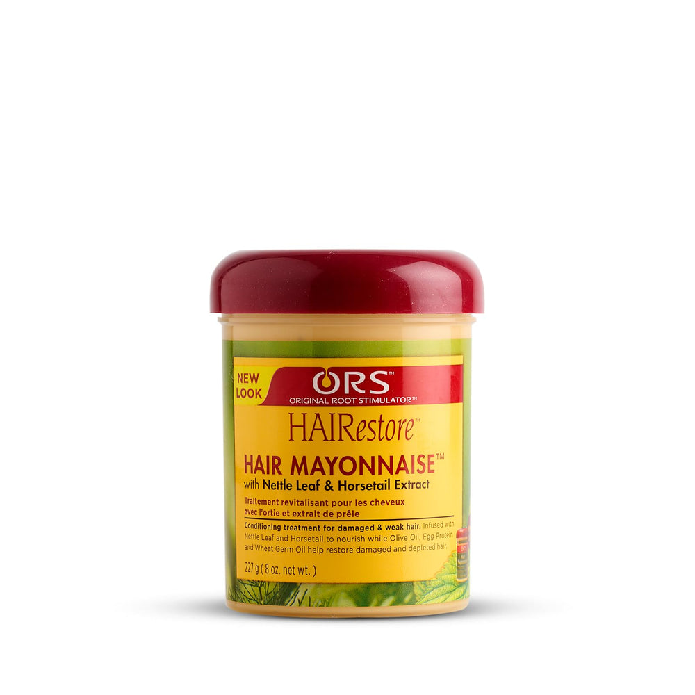 ORS HAIRestore bottle pour showing easy dispensing for daily moisture