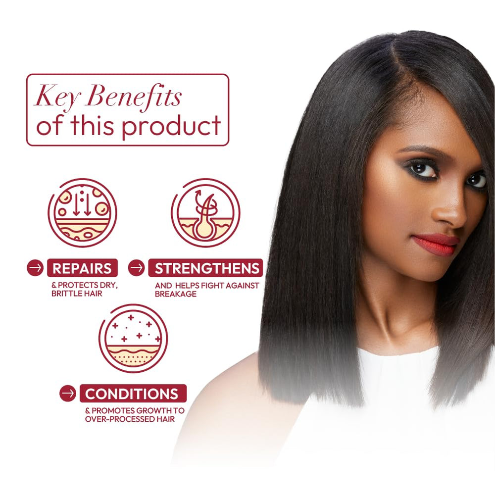 ORS HAIRestore damaged hair close-up indicates breakage-prone areas