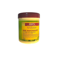 ORS HAIRestore Mayonesa para cabello: botella que sugiere nutrición profunda para cabello dañado.