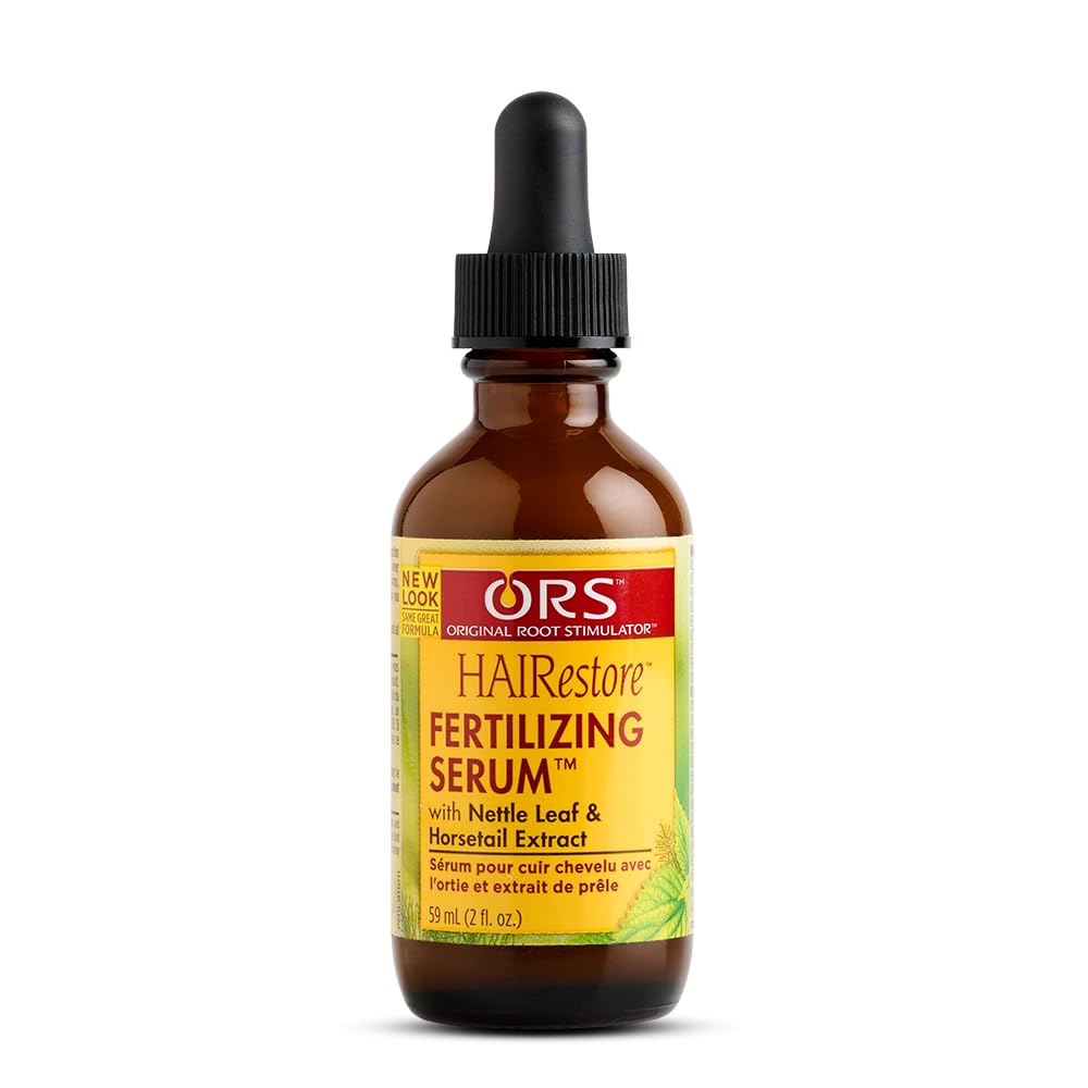 ORS HAIRestore herbal serum bottle close-up for scalp nourishment