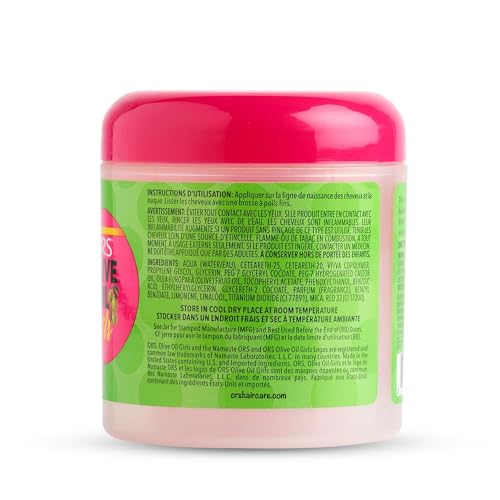 ORS Olive Oil Girls Fly-Away Taming Edge Gel being applied to edges for sleek control