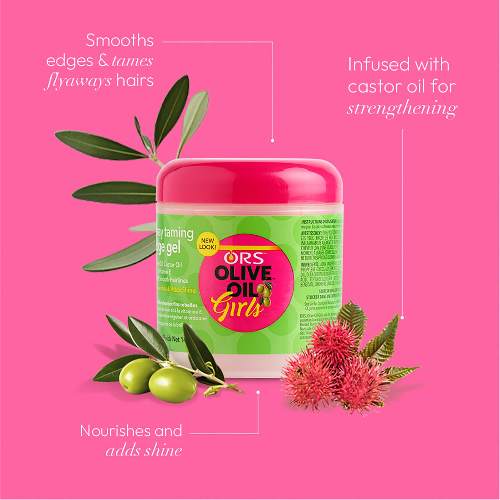 ORS Olive Oil Girls Fly-Away Taming Edge Gel provides non-greasy, long-lasting edge control
