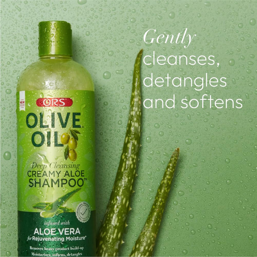 ORS Olive Oil Moisture Restore Shampoo castor oil — supports root strength and nourishment.