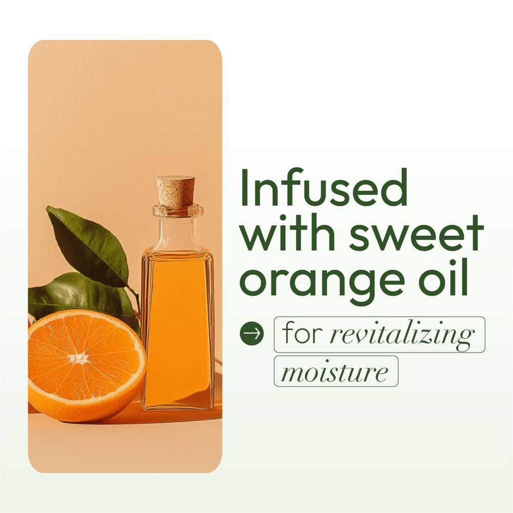 ORS Strengthen & Nourish conditioner in use on damp hair illustrating detangled, manageable strands