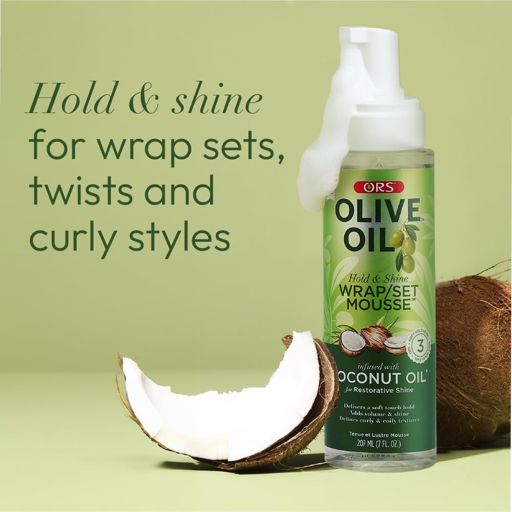 Long-lasting style achieved with ORS Wrap Mousse.