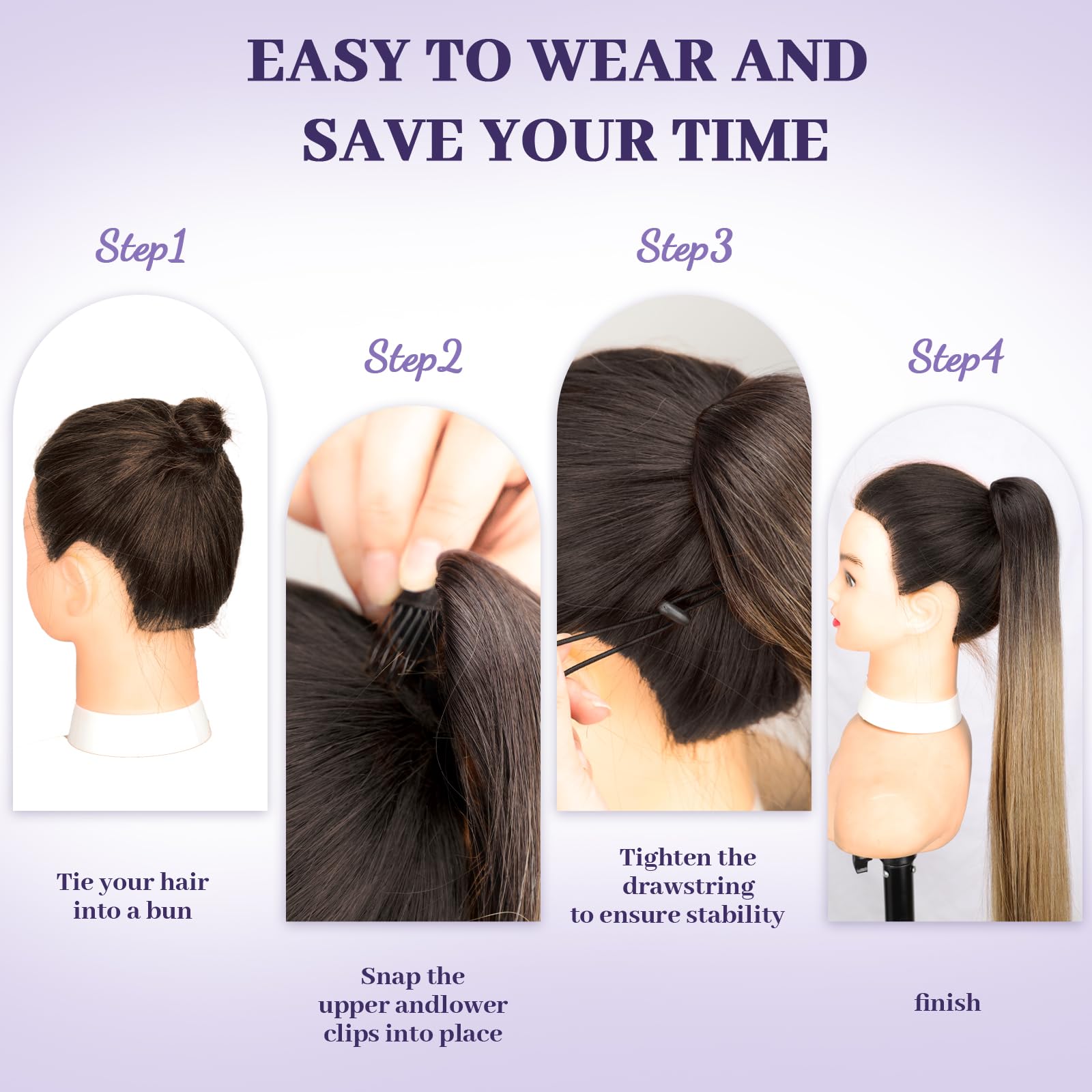 ORSUNCER party-ready ponytail for quick transformations