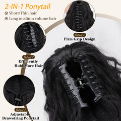 ORSUNCER ponytail extension 30-inch curly length for dramatic volume and movement.