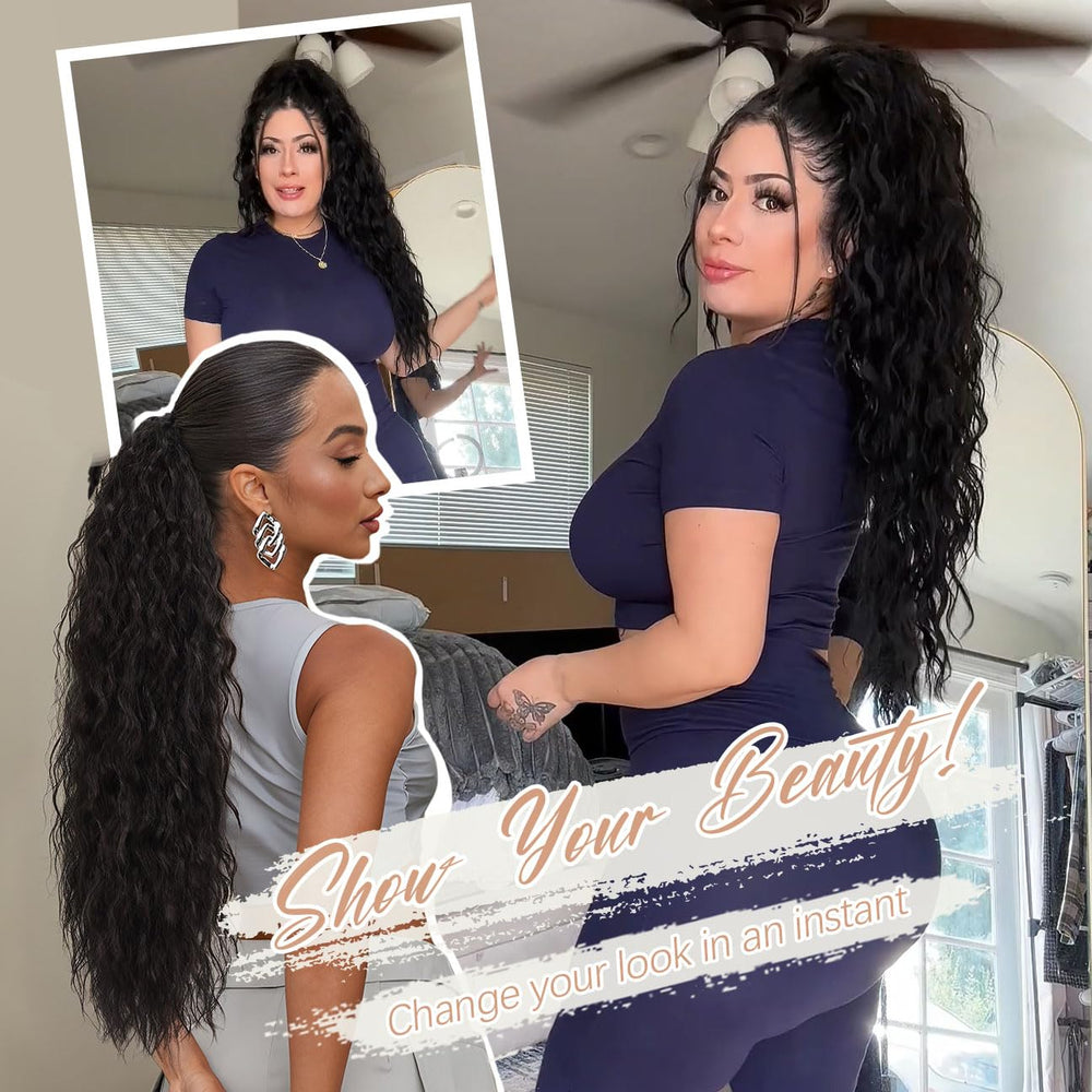 ORSUNCER ponytail extension secure-fit demo illustrates long-lasting all-day wear.