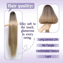 ORSUNCER soft synthetic hair ponytail with smooth feel