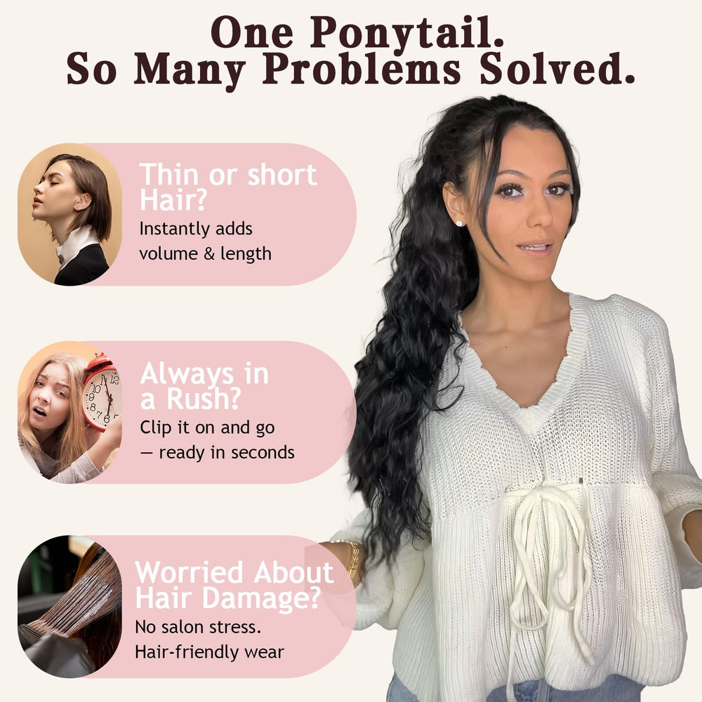 ORSUNCER synthetic fiber soft touch ponytail feels comfortable to the touch