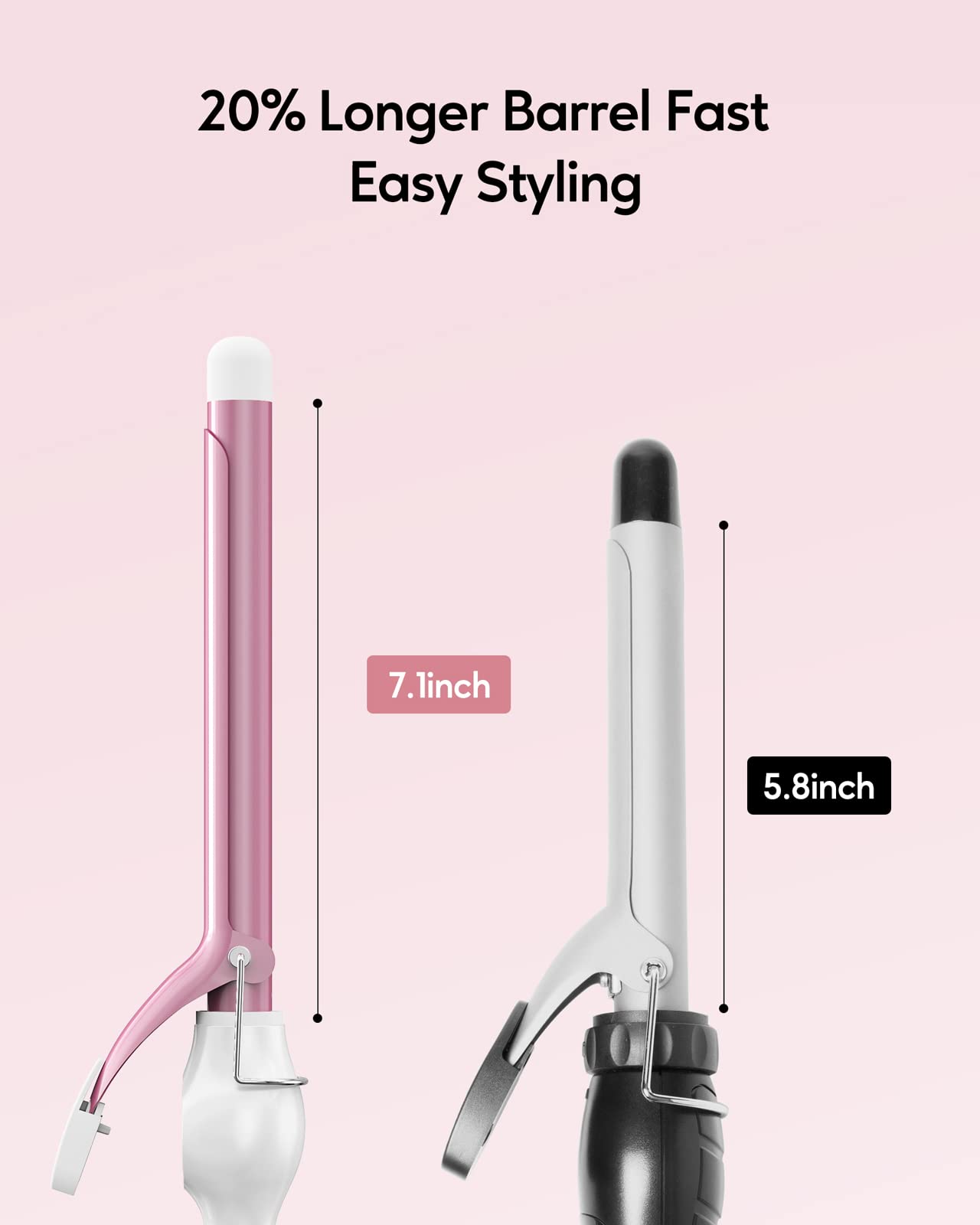 ORYNNE Ceramic Curling Iron features 60-minute auto shut-off for safety.