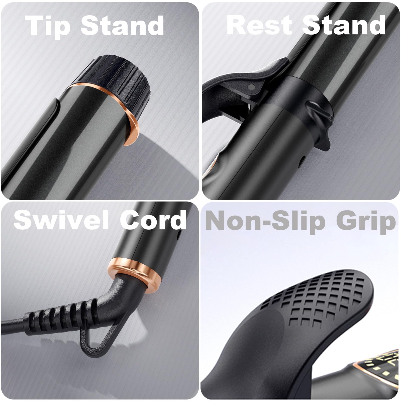 ORYNNE ergonomic grip and 360-degree swivel cord for comfortable travel styling