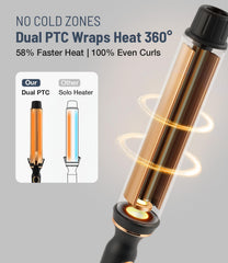 ORYNNE Cool-Tip design for safe, comfortable curling.
