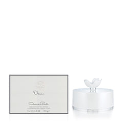 Oscar de la Renta Oscar Signature Dusting Powder packaging shows refined daily finishing touch.