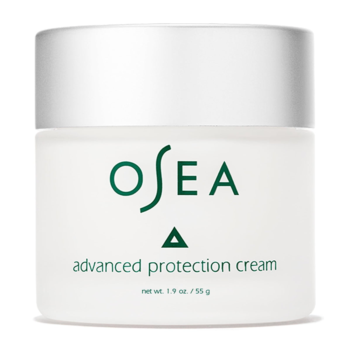 OSEA Advanced Protection Face Cream jar closeup showing rich hydration for dry skin