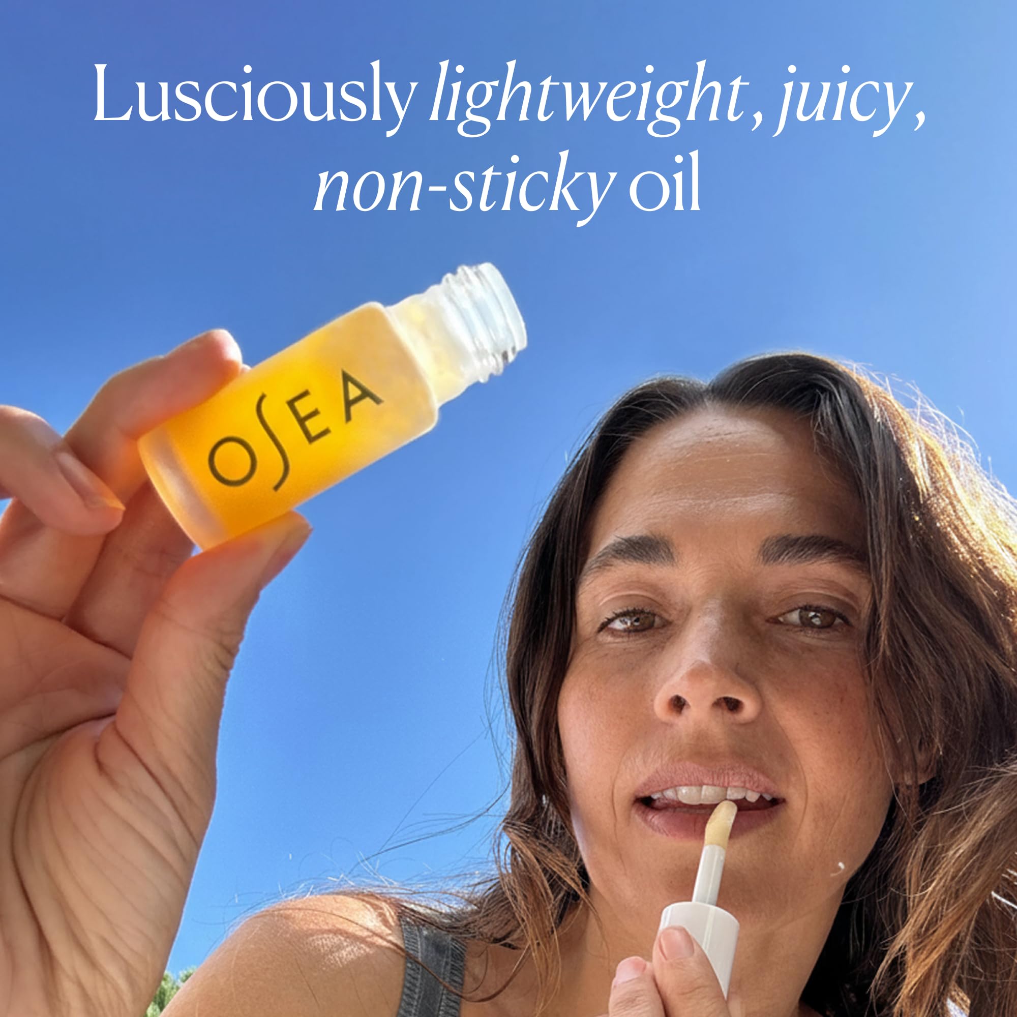 Meadowfoam oil nourishes lips in the OSEA Lip Oil Booster formula.