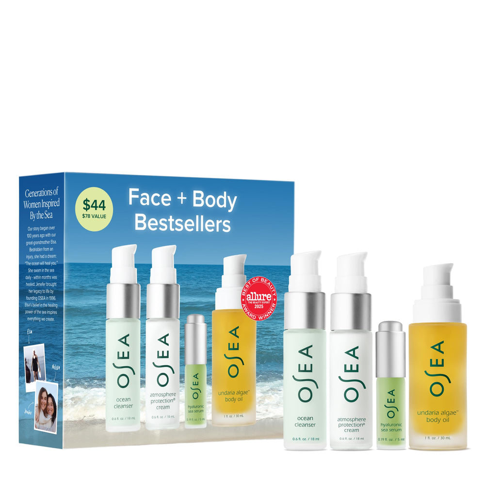 OSEA Ocean Cleanser: gentle seaweed-infused cleanser that hydrates while removing impurities.