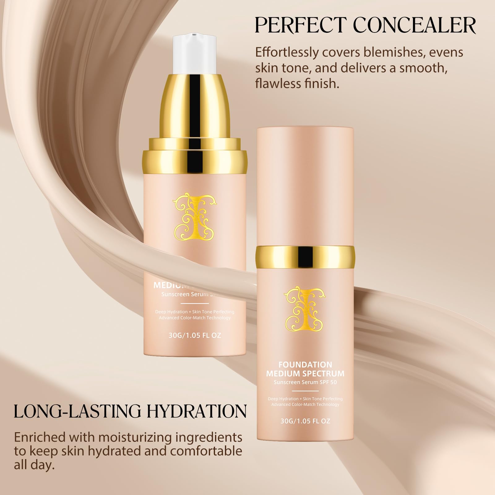 Protección solar SPF50+ de la Foundation 4 en 1 de O.SECERT.
