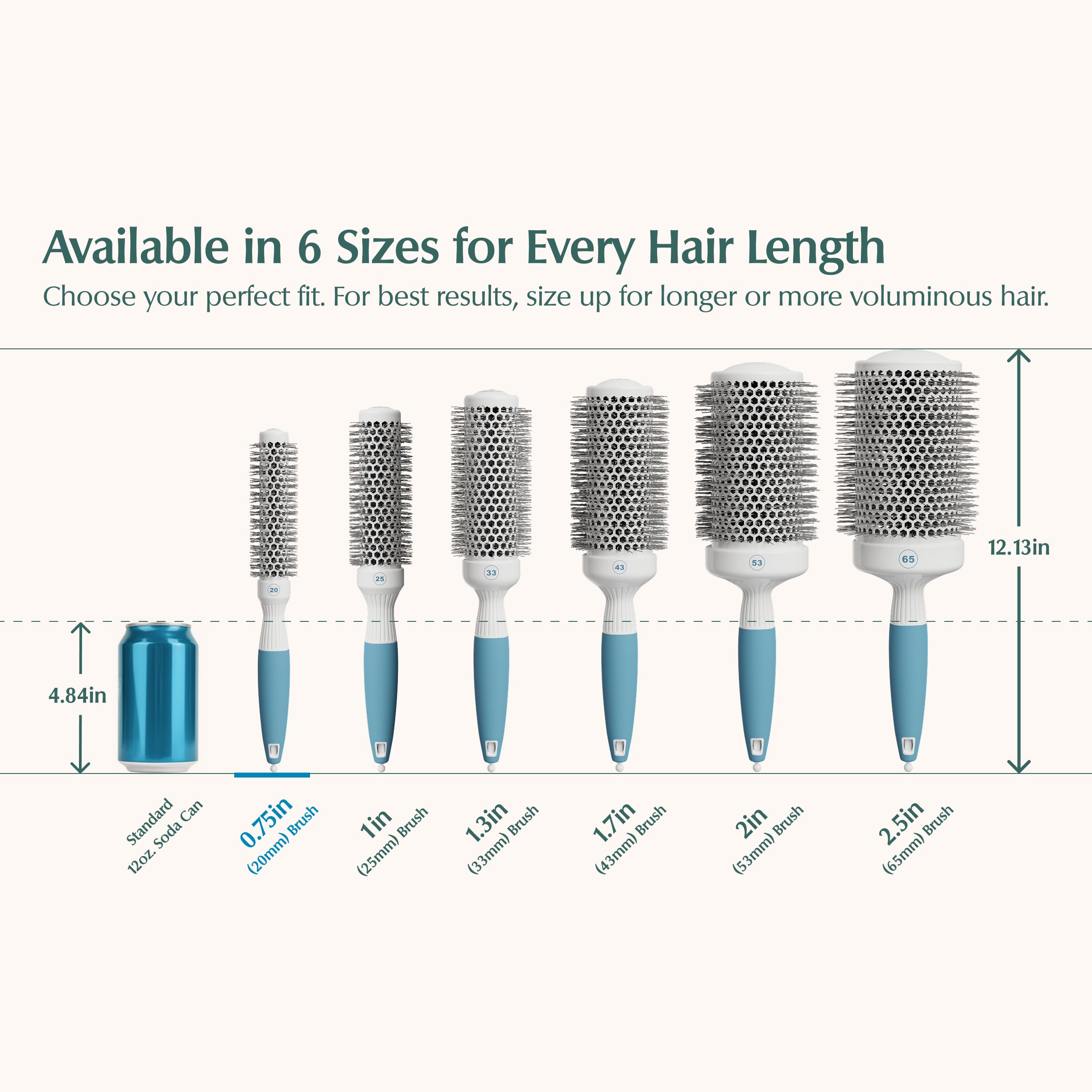 Osensia ceramic ion-infused bristles for smooth, controlled blowouts