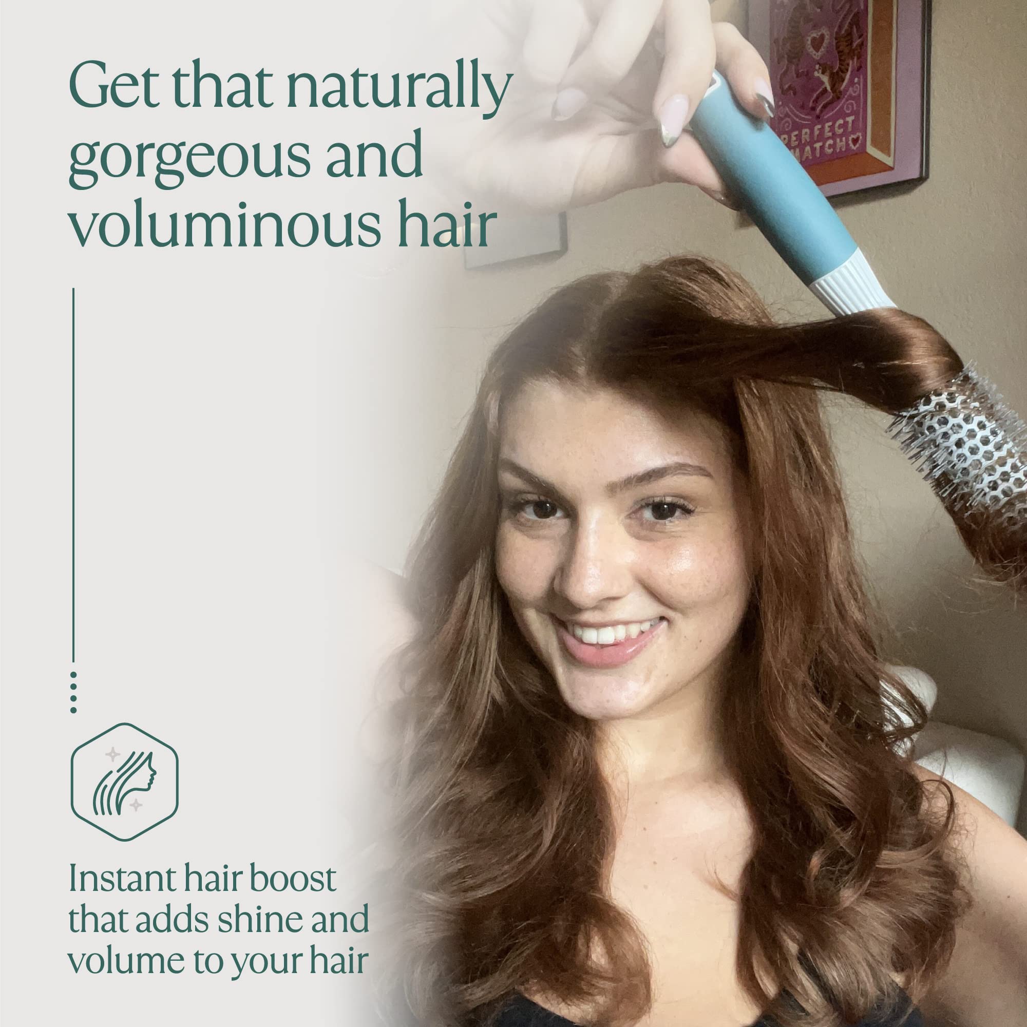 Osensia anti-static bristles reduce static and boost shine during styling.
