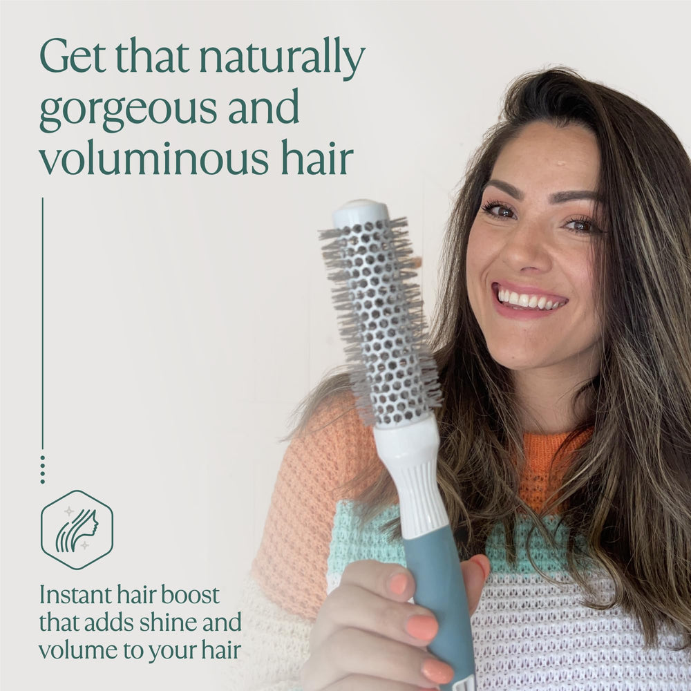 Osensia round brush creates defined curls and added lift