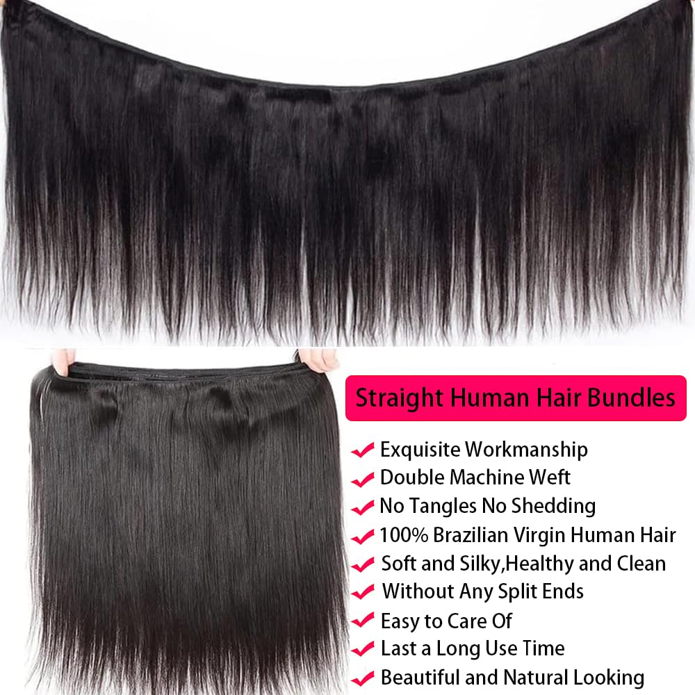 Oshiney straight bundles with net cap included for comfortable wear.