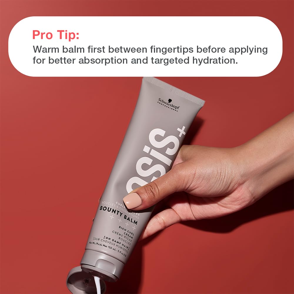OSiS+ Bounty Balm Rich Curl Cream mixing option with Curl Jam for texture boost