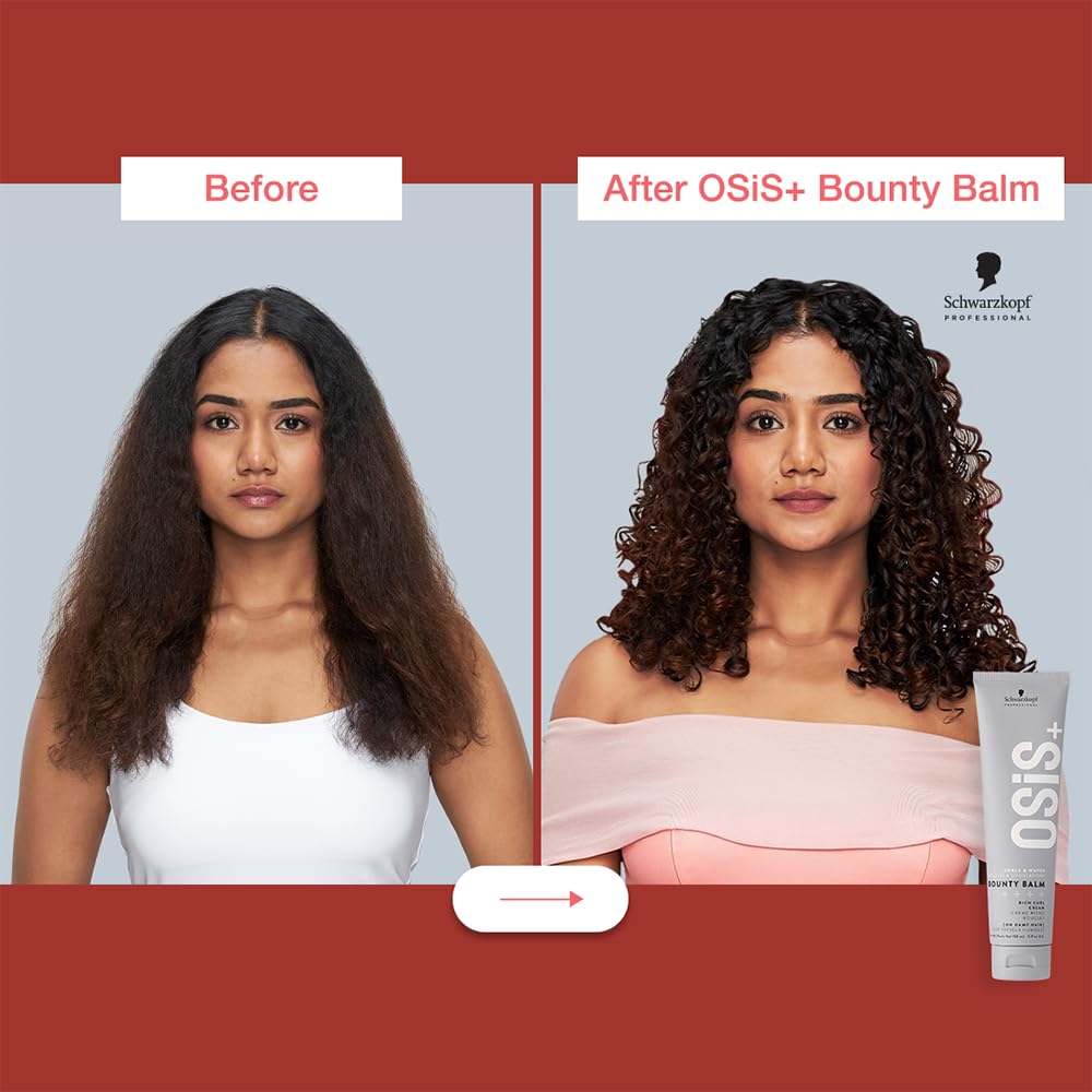 OSiS+ Bounty Balm Rich Curl Cream soft hair texture close-up feels nourished