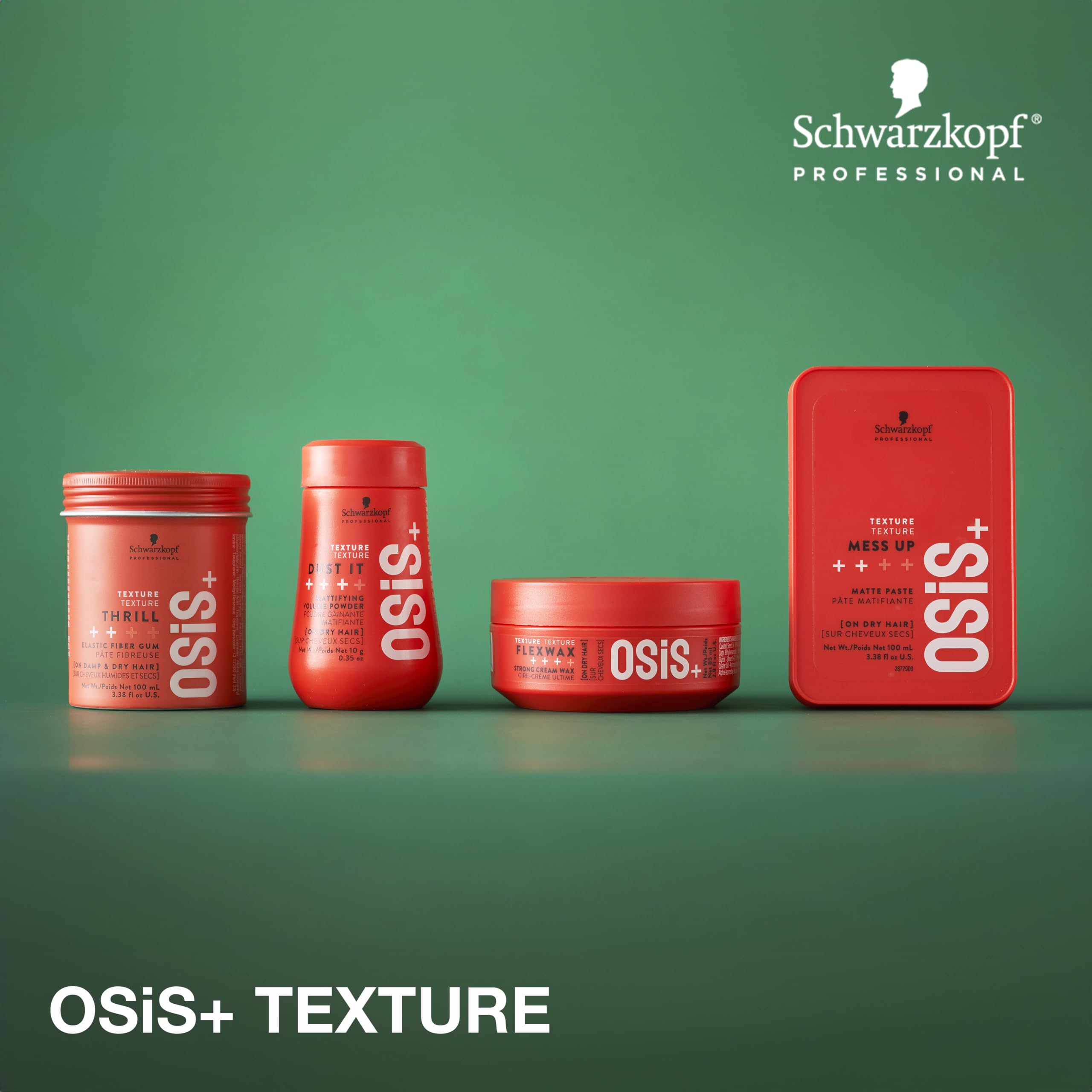 OSiS+ Flexwax se re-modela y re-texturiza fácilmente a lo largo del día.