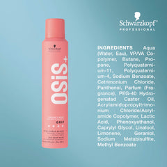 OSiS+ Grip Extreme Hold Mousse ofrece brillo natural sin parecer pegajoso.